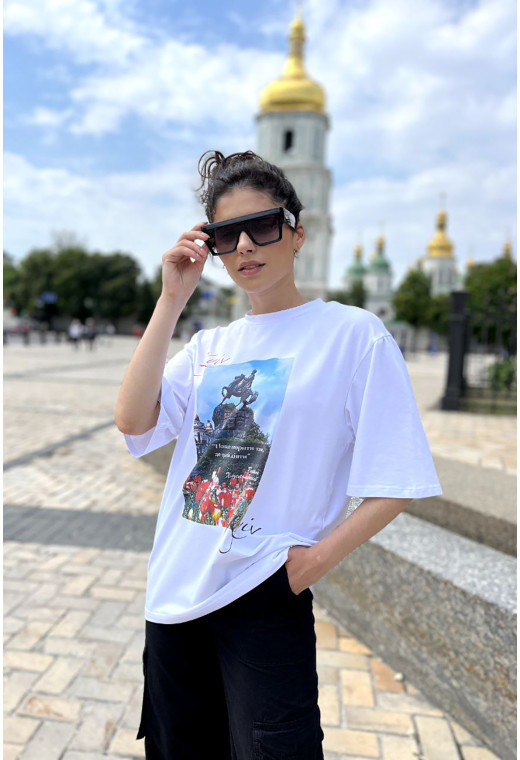 Біла футболка принт з Богданом Хмельницьким — 349928. Maritel. Зображення 4 Біла футболка принт з Богданом Хмельницьким — 349928. Maritel. Зображення 4