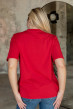 Червона футболка жіноча з вишивкою. Maritel. Зображення 2 Червона футболка жіноча з вишивкою. Maritel. Зображення 2