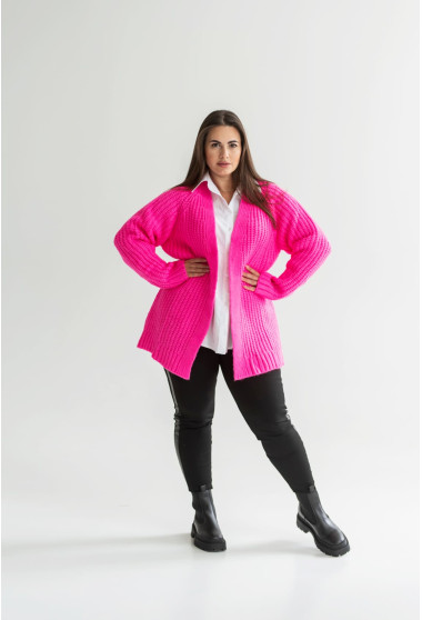 Кардиган без застібки рожевий неон. Maritel. Зображення 11