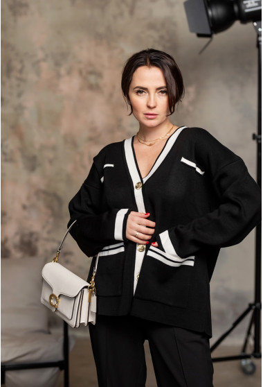  Чорний кардиган з золотими гудзиками . Maritel. Зображення 11