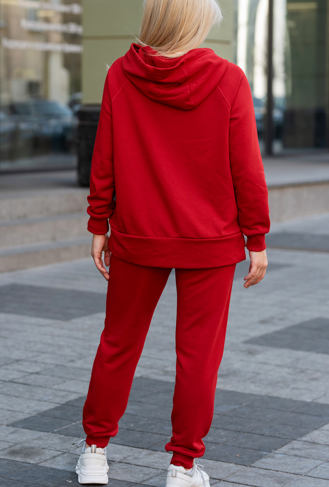 Червоний костюм худі петля з довязом —  837843. Maritel. Зображення 1