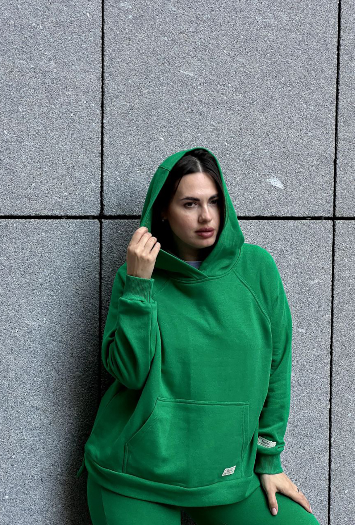 Зелений костюм худі петля з довязом —  782198. Maritel. Зображення 1