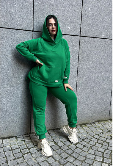 Зеленый костюм худи петля с довязом. Maritel. Изображенние 1