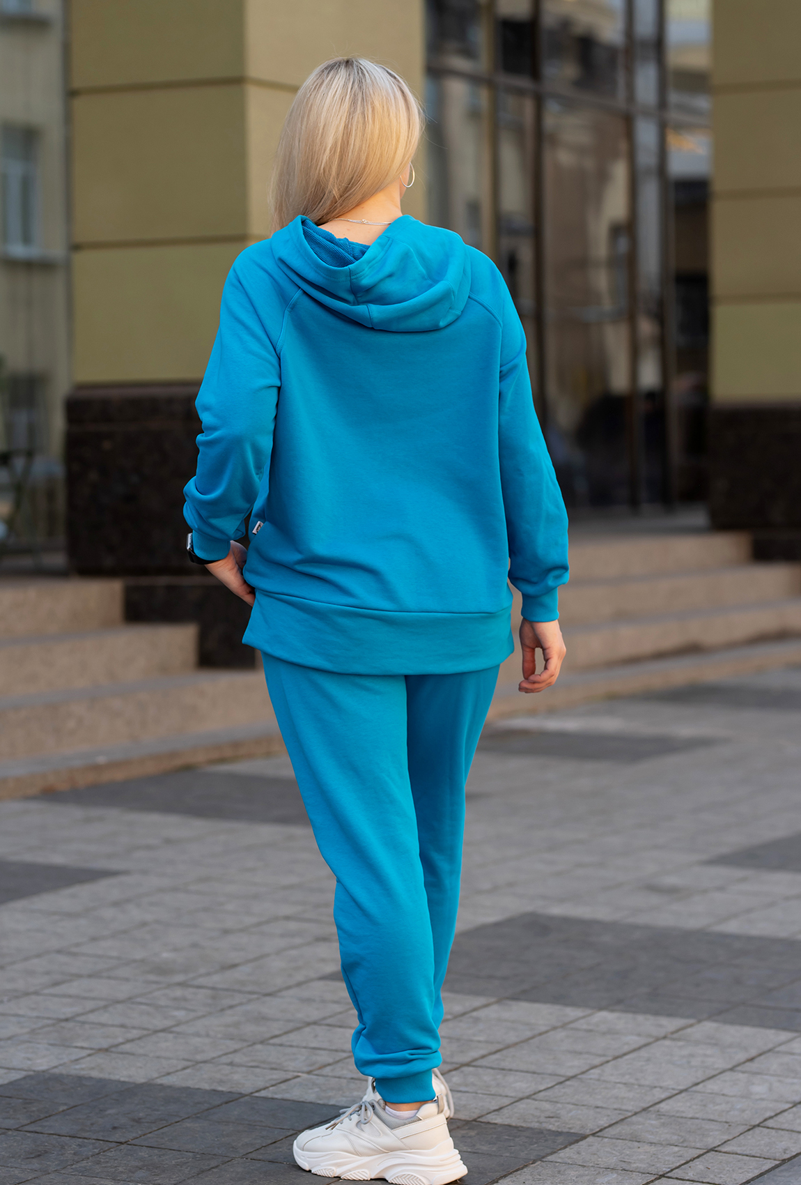 Блакитний спортивний костюм худі петля з довязом —  325359. Maritel. Зображення 5
