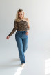 Бежевая кофта леопард на одно плечо — 691138. Maritel. Изображенние 2 Бежевая кофта леопард на одно плечо — 691138. Maritel. Изображенние 2