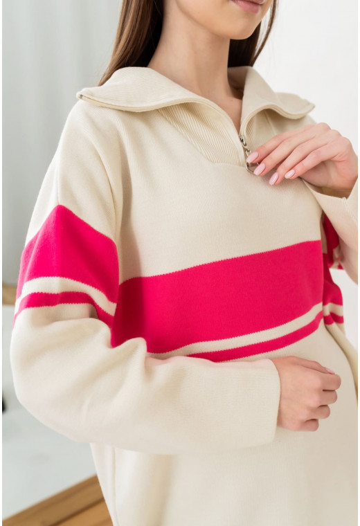 Рожева кофта під горло на блискавці — 610347. Maritel. Зображення 1 Рожева кофта під горло на блискавці — 610347. Maritel. Зображення 1