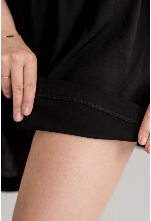 Черный льняной комбинезон — 771828. Maritel. Изображенние 2 Черный льняной комбинезон — 771828. Maritel. Изображенние 2