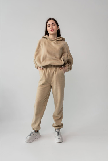 Бежевий костюм фліс з капюшоном. Maritel. Зображення 1