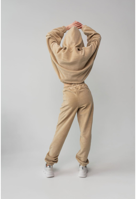Бежевый костюм флис с капюшоном — 399100. Maritel. Изображенние 1 Бежевый костюм флис с капюшоном — 399100. Maritel. Изображенние 1