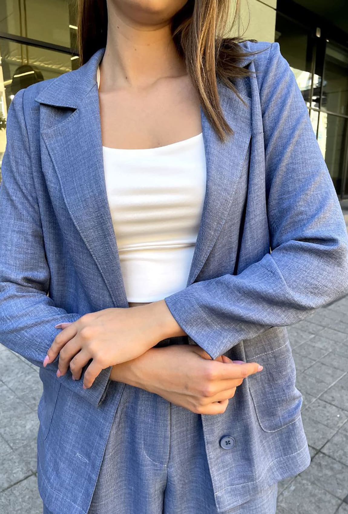 Синий костюм пиджак и шорты — 534518. Maritel. Изображенние 2 Синий костюм пиджак и шорты — 534518. Maritel. Изображенние 2