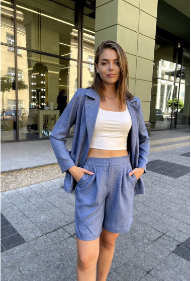 Синій костюм піджак і шорти. Maritel. Зображення 3