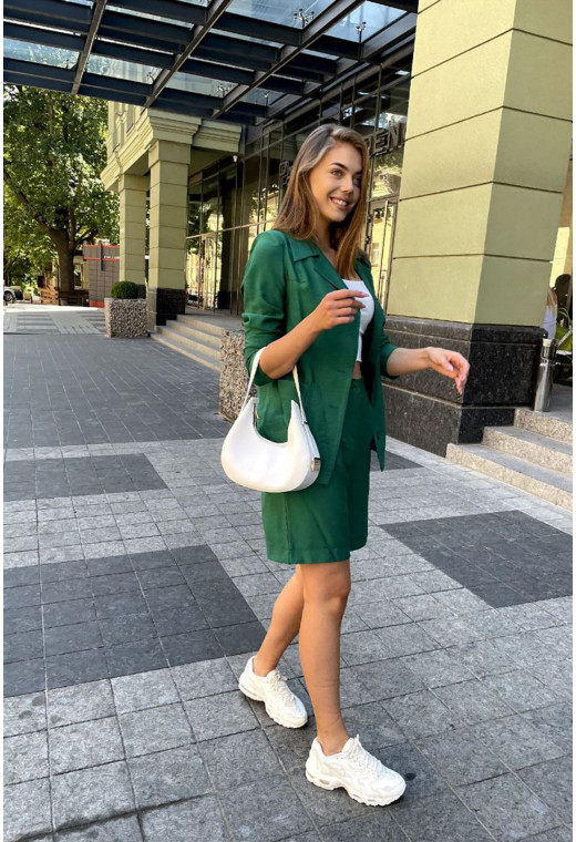 Темно-зеленый костюм пиджак и шорты — 456778. Maritel. Изображенние 1 Темно-зеленый костюм пиджак и шорты — 456778. Maritel. Изображенние 1