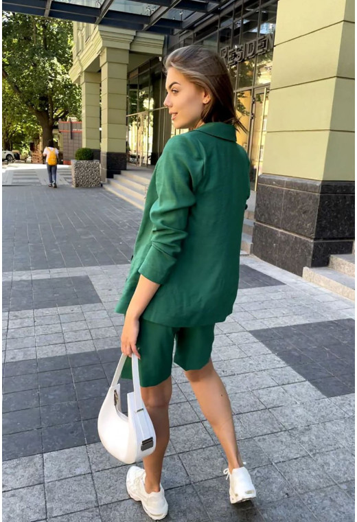 Темно-зеленый костюм пиджак и шорты — 456778. Maritel. Изображенние 2 Темно-зеленый костюм пиджак и шорты — 456778. Maritel. Изображенние 2