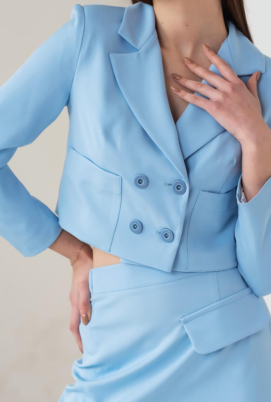 Синий костюм жаклин — 957422. Maritel. Изображенние 2 Синий костюм жаклин — 957422. Maritel. Изображенние 2