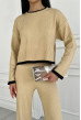Бежевый брючный костюм с разрезом. Maritel. Изображенние 2 Бежевый брючный костюм с разрезом. Maritel. Изображенние 2