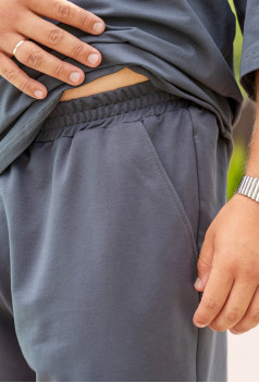 Графітовий костюм шорти + футболка чоловічий. Maritel. Зображення 2 Графітовий костюм шорти + футболка чоловічий. Maritel. Зображення 2