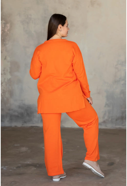 Оранжевый вязаный костюм с туникой — 223527. Maritel. Изображенние 1 Оранжевый вязаный костюм с туникой — 223527. Maritel. Изображенние 1