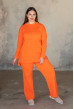 Оранжевый вязаный костюм с туникой — 223527. Maritel Оранжевый вязаный костюм с туникой — 223527. Maritel