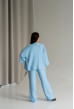Голубой брючный костюм с летним жакетом — 315735. Maritel. Изображенние 2 Голубой брючный костюм с летним жакетом — 315735. Maritel. Изображенние 2