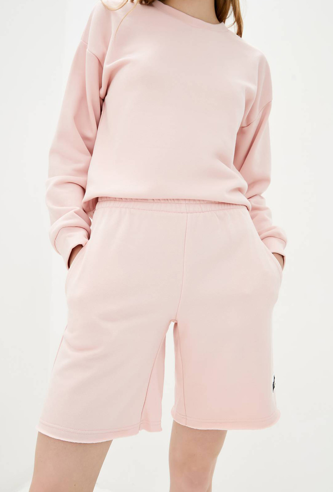 Персиковый костюм петля (шорты+свитшот) —  986693. Maritel. Изображенние 2