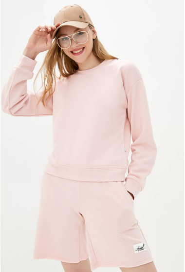 Персиковий костюм петля (шорти+світшот) . Maritel. Зображення 12