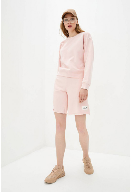 Персиковый костюм петля (шорты+свитшот) — 986693. Maritel. Изображенние 1 Персиковый костюм петля (шорты+свитшот) — 986693. Maritel. Изображенние 1
