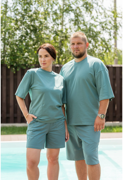 Оливковий костюм шорти + футболка — 758080. Maritel. Зображення 1 Оливковий костюм шорти + футболка — 758080. Maritel. Зображення 1