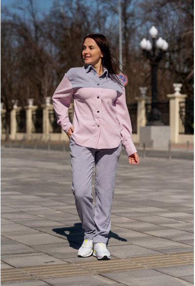 Лавандово-рожевий вельветовий костюм. Maritel. Зображення 7