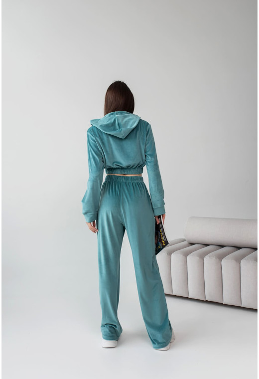 Ментоловий велюровий костюм на блискавці — 495493. Maritel. Зображення 1 Ментоловий велюровий костюм на блискавці — 495493. Maritel. Зображення 1