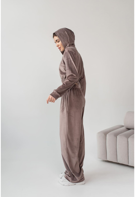 Бронзовий велюровий костюм на блискавці — 552327. Maritel. Зображення 2 Бронзовий велюровий костюм на блискавці — 552327. Maritel. Зображення 2