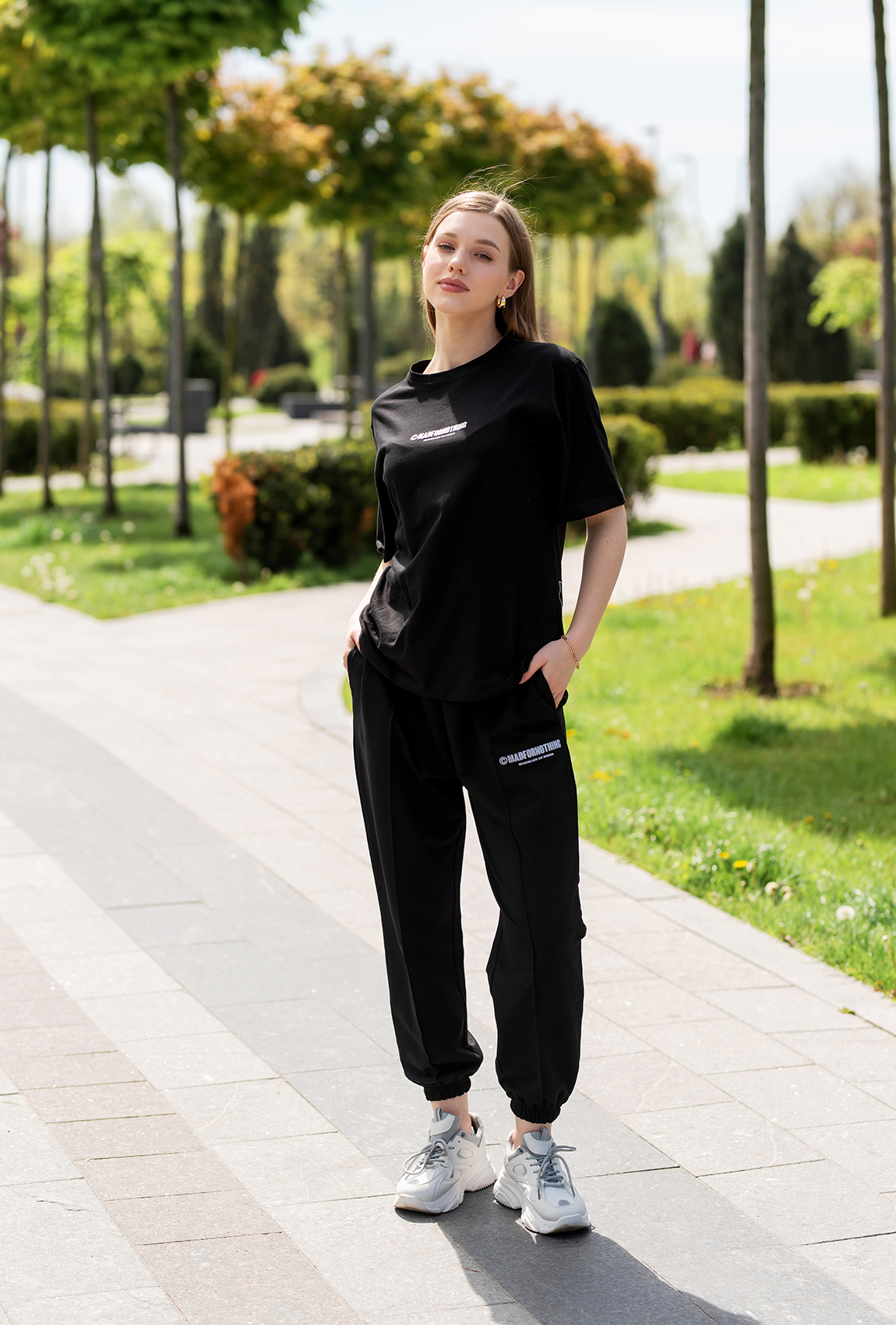 Чорний костюм з футболкою madfornothing — 204834. Maritel Чорний костюм з футболкою madfornothing — 204834. Maritel