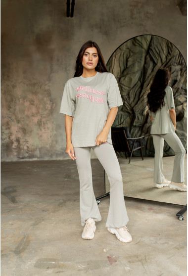 Серый костюм с футболкой Wellness . Maritel. Изображенние 3