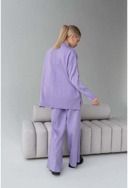 Лавандовый костюм с туникой воротник стойка — 336435. Maritel. Изображенние 1 Лавандовый костюм с туникой воротник стойка — 336435. Maritel. Изображенние 1
