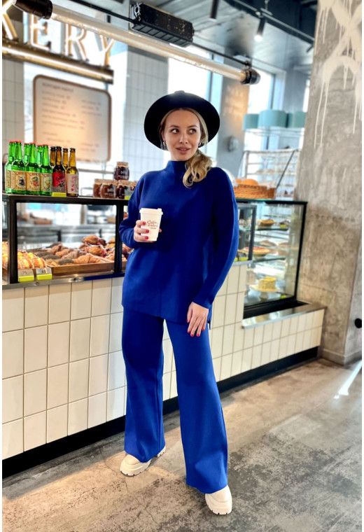 Костюм с туникой воротник стойка электрик — 747802. Maritel. Изображенние 1 Костюм с туникой воротник стойка электрик — 747802. Maritel. Изображенние 1