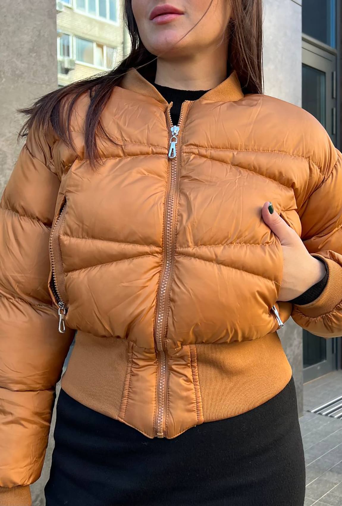 Коричневая короткая куртка —  515004. Maritel. Изображенние 1