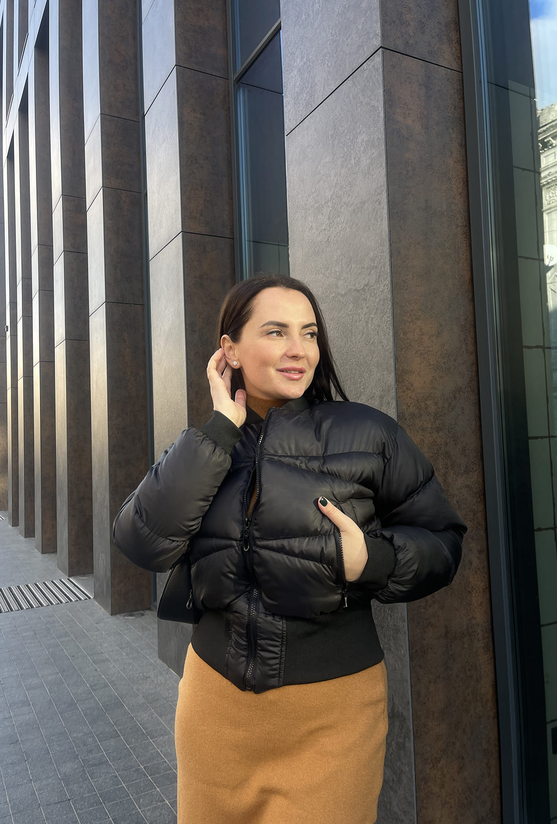 Черная короткая куртка — 462622. Maritel. Изображенние 2 Черная короткая куртка — 462622. Maritel. Изображенние 2