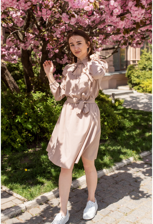 Бежевое платье любовь в мелкий горошек — 945738. Maritel. Изображенние 2 Бежевое платье любовь в мелкий горошек — 945738. Maritel. Изображенние 2