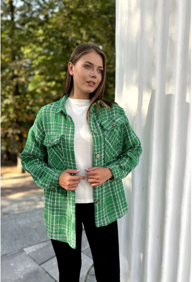 Зелена сорочка твід. Maritel. Зображення 8