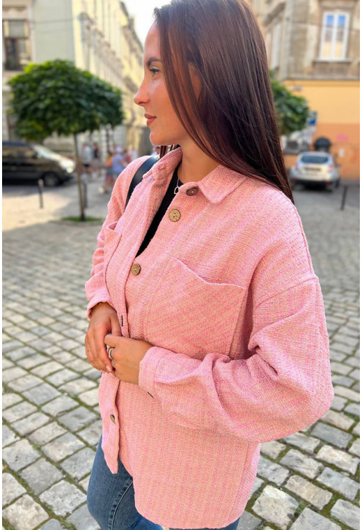 Розовая рубашка твид — 568185. Maritel. Изображенние 2 Розовая рубашка твид — 568185. Maritel. Изображенние 2