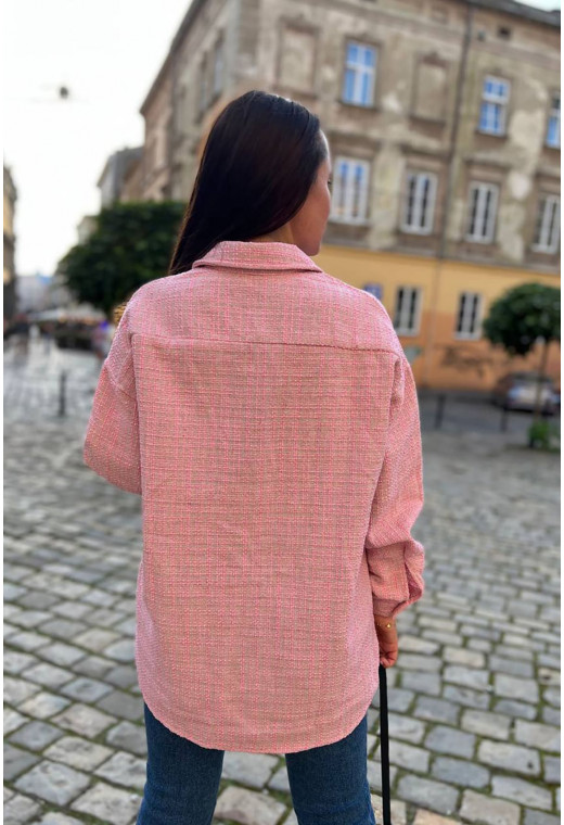 Розовая рубашка твид — 568185. Maritel. Изображенние 1 Розовая рубашка твид — 568185. Maritel. Изображенние 1