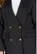 Черный пиджак в полоску — 582265. Maritel. Изображенние 3 Черный пиджак в полоску — 582265. Maritel. Изображенние 3