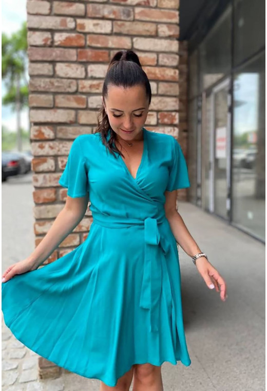 Изумрудное платье на запах — 167530. Maritel. Изображенние 1 Изумрудное платье на запах — 167530. Maritel. Изображенние 1