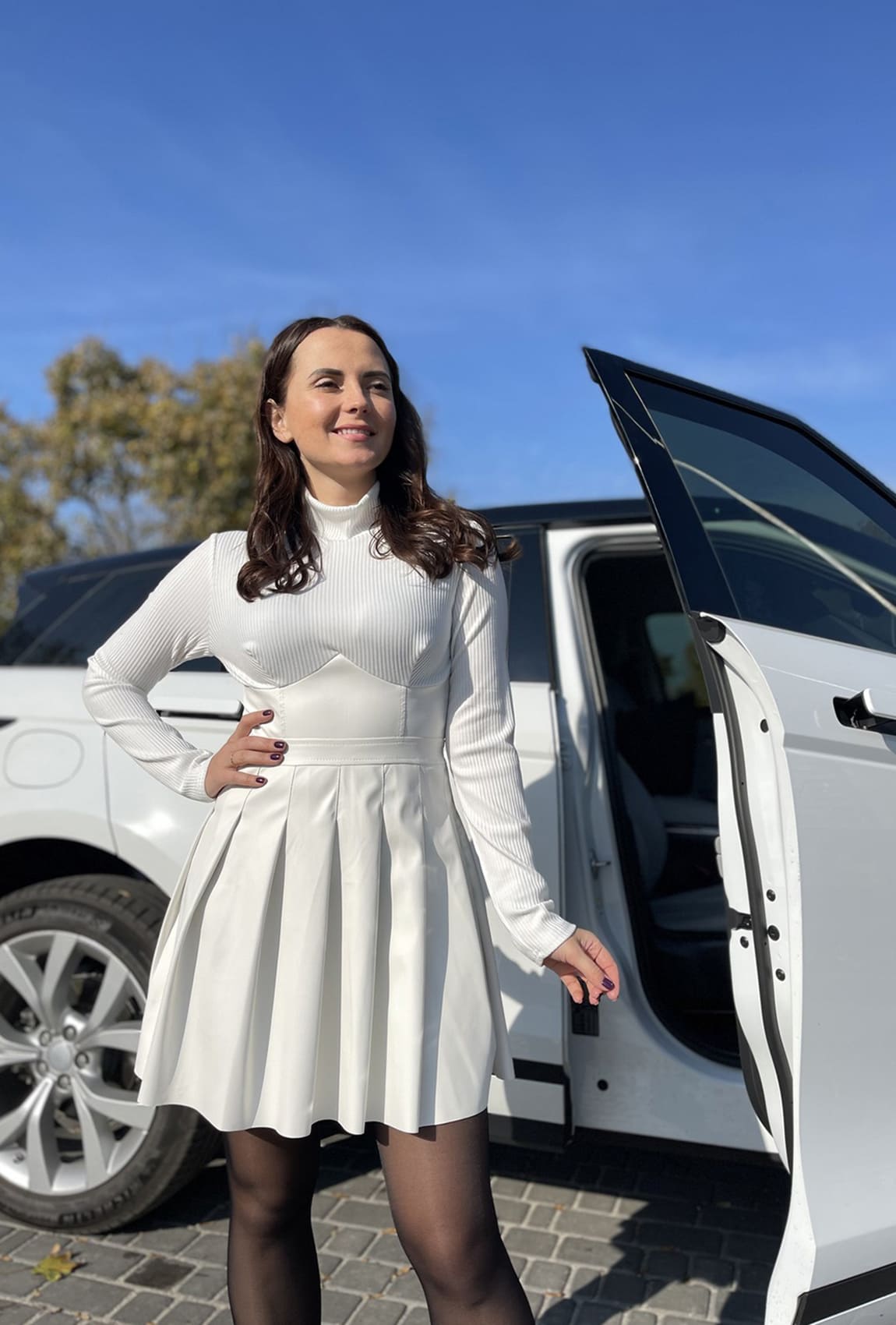 Сукня екошкіра молочного кольору —  470454. Maritel. Зображення 1