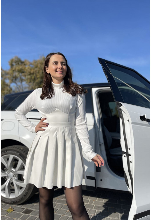 Сукня екошкіра молочного кольору — 470454. Maritel. Зображення 1 Сукня екошкіра молочного кольору — 470454. Maritel. Зображення 1