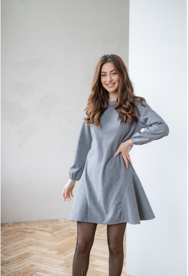 Сіра сукня з підрізом. Maritel. Зображення 10