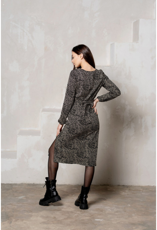 Чорна сукня штапель в принт — 700292. Maritel. Зображення 2 Чорна сукня штапель в принт — 700292. Maritel. Зображення 2