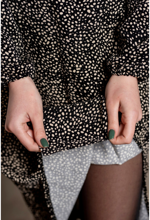 Чорна сукня штапель в принт — 700292. Maritel. Зображення 1 Чорна сукня штапель в принт — 700292. Maritel. Зображення 1