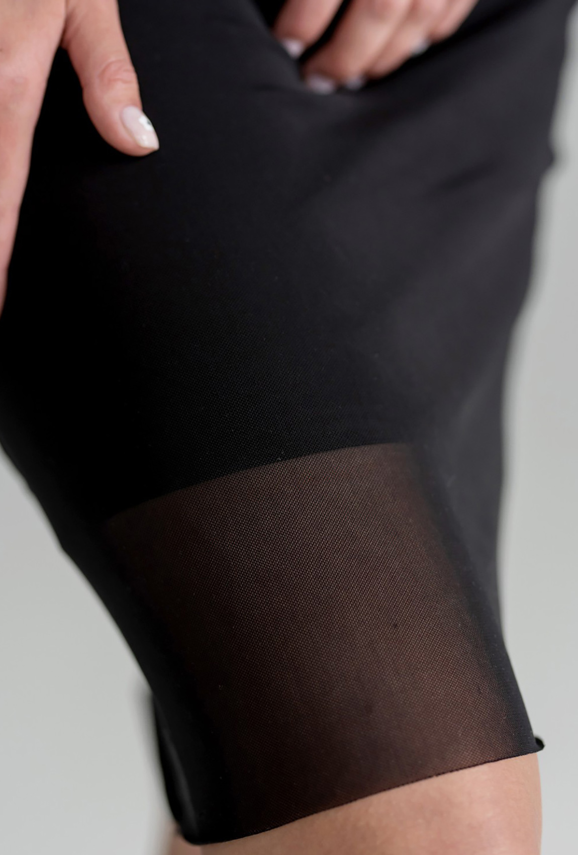 Черное платье с двойной сеткой —  583112. Maritel. Изображенние 1