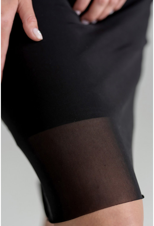 Черное платье с двойной сеткой — 583112. Maritel. Изображенние 1 Черное платье с двойной сеткой — 583112. Maritel. Изображенние 1