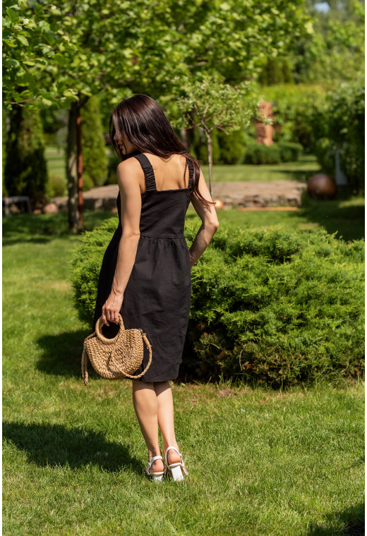 Чорний сарафан льон на гудзиках —  992945. Maritel. Зображення 4 Чорний сарафан льон на гудзиках —  992945. Maritel. Зображення 4